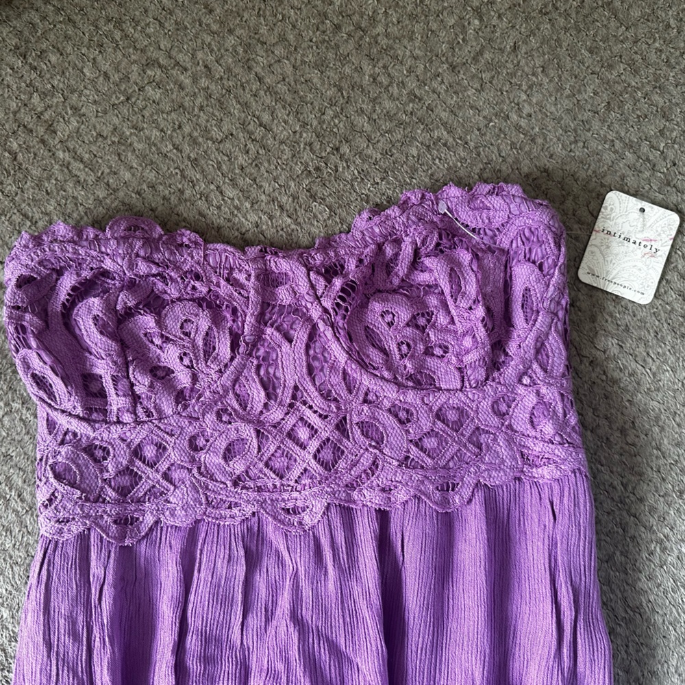 Free People Lace-top Strapless Maxi Dress